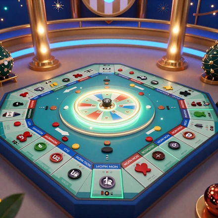 Leuchtendes Brettspiel-Set einer Live-Game-Show - Monopoly Live bei OnlySpins