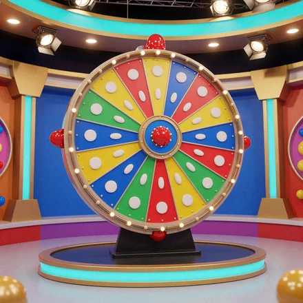 Buntes Riesen-Gl&uuml;cksrad einer Live-Game-Show - Crazy Time im Live Casino online bei OnlySpins